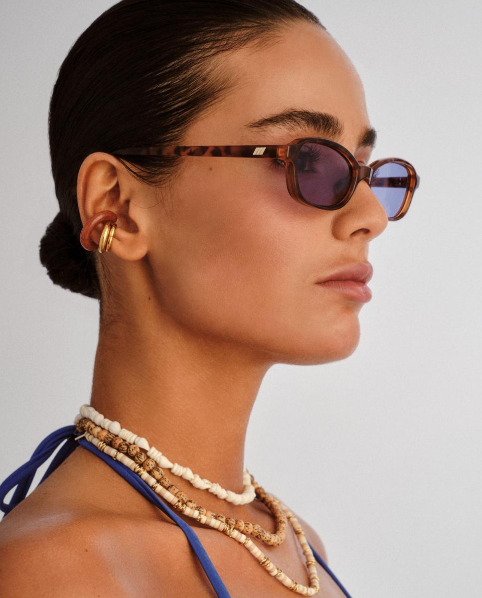 Imagen 5 de Gafa de sol de mujer rectangular en inyectado - Le Specs - Marrón claro Marrón claro