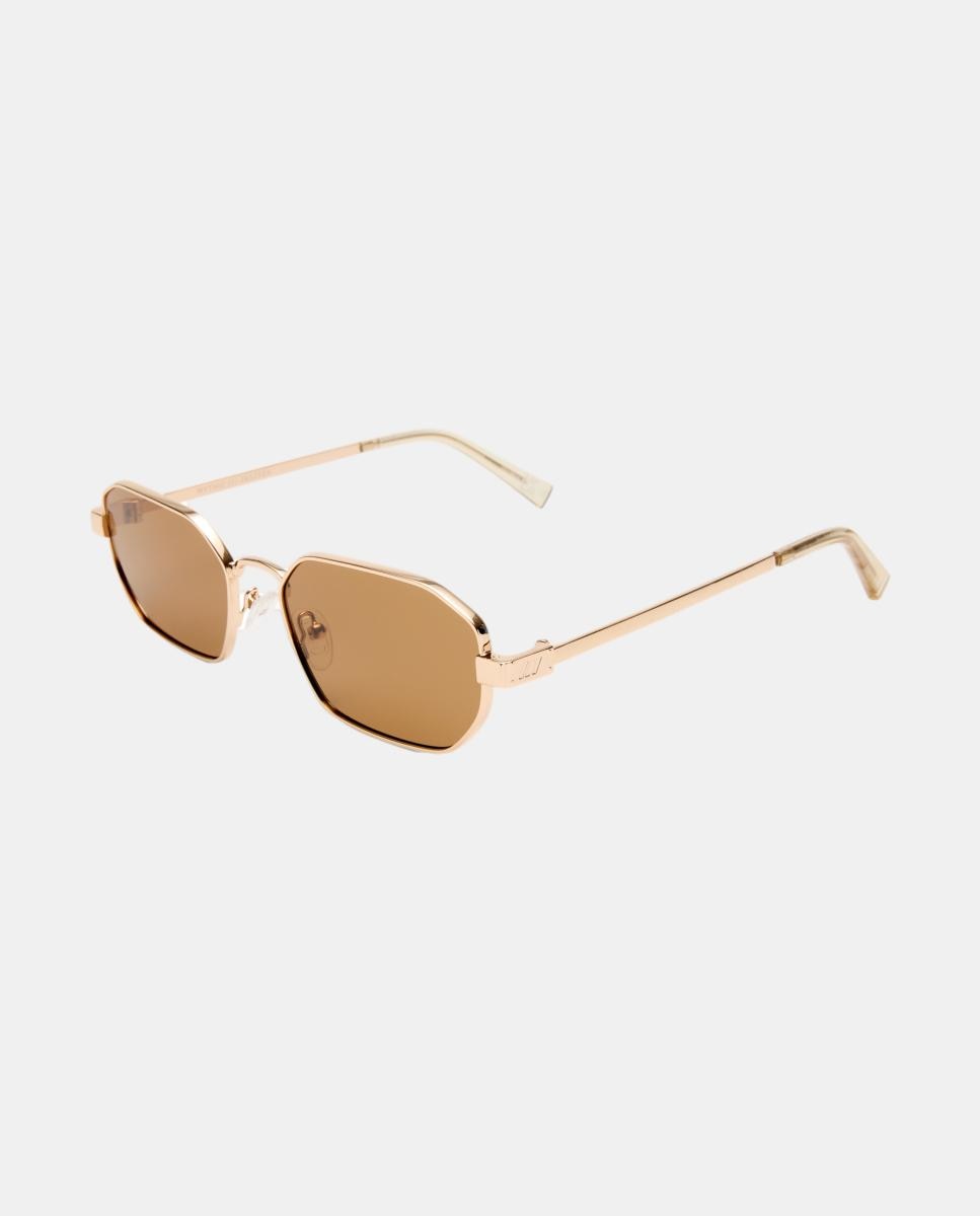 Gafa de sol unisex cuadrada en metal - Le Specs - Oro Oro-2