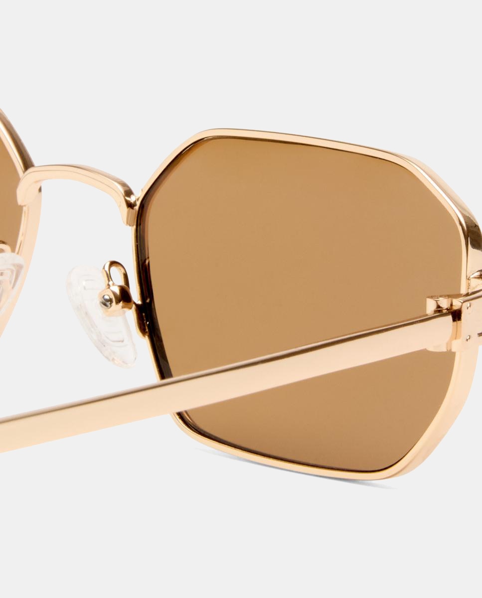 Gafa de sol unisex cuadrada en metal - Le Specs - Oro Oro-3