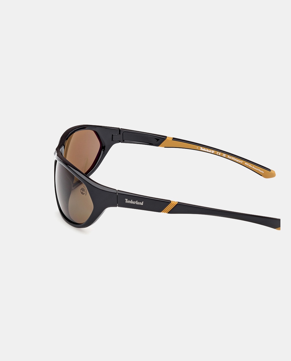 Gafa de sol de hombre rectangular en inyectado con lente polarizada - Timberland - Negro Negro-3