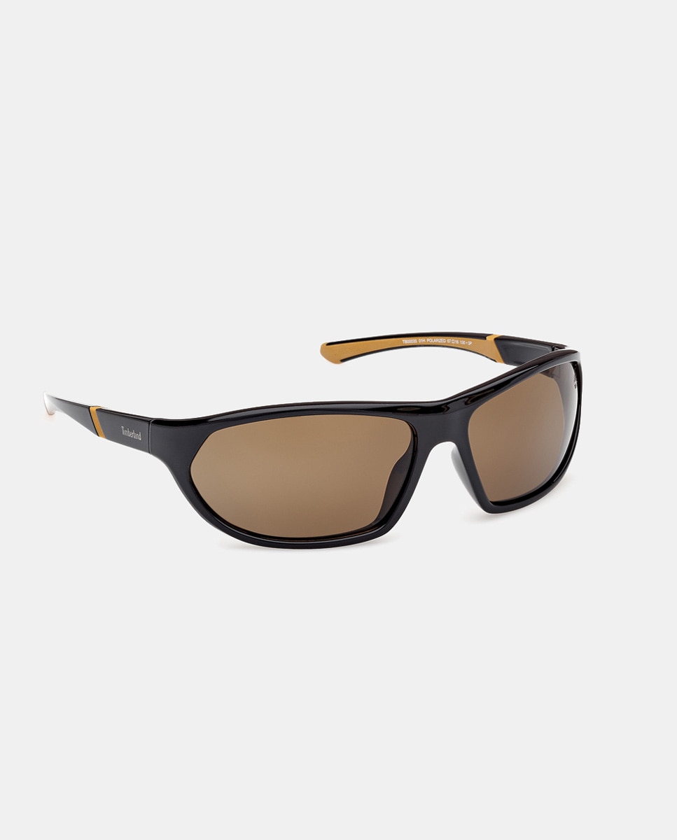 Gafa de sol de hombre rectangular en inyectado con lente polarizada - Timberland - Negro Negro-8