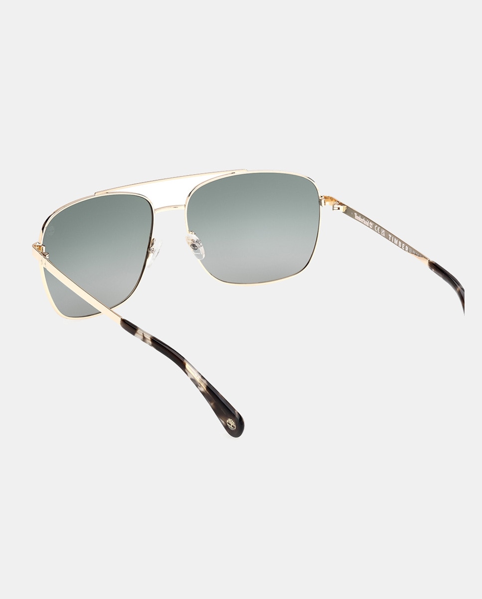 Gafa de sol de hombre cuadradas metalica con lente polarizada - Timberland - Oro Oro-4