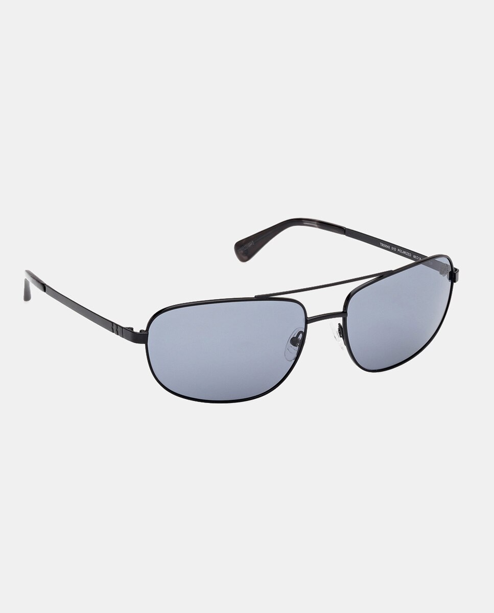 Gafa de sol de hombre cuadradas metalica con lente polarizada - Timberland - Negro Negro-8