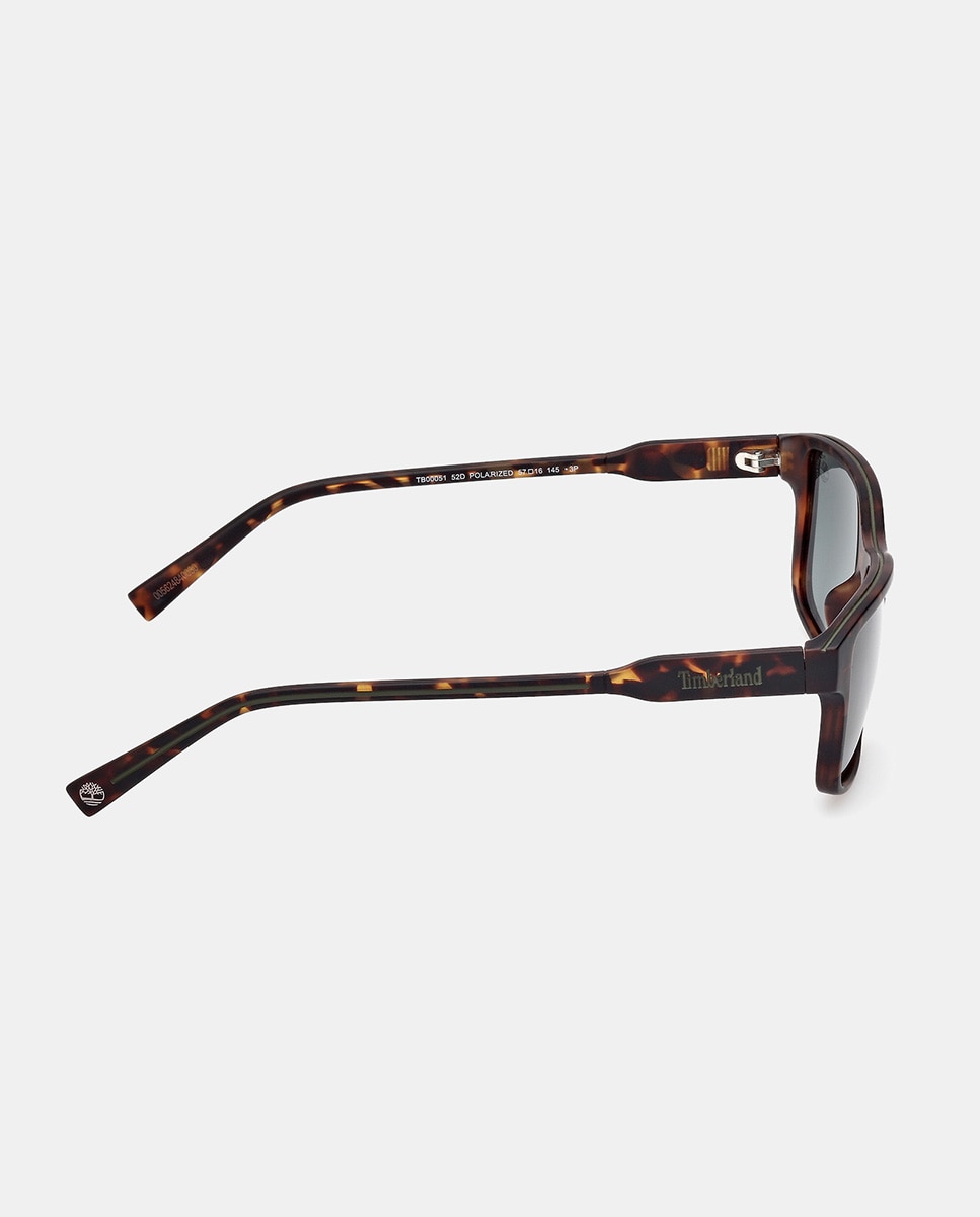 Gafa de sol de hombre rectangular en inyectado con lente polarizada - Timberland - Marrón Marrón-3