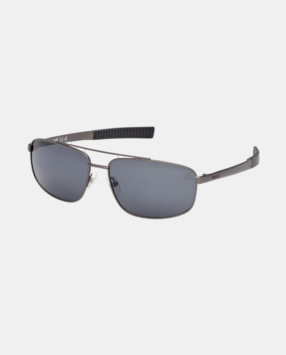 Gafa de sol de hombre cuadrada metalica con lente polarizada - Timberland - Gris Gris-2