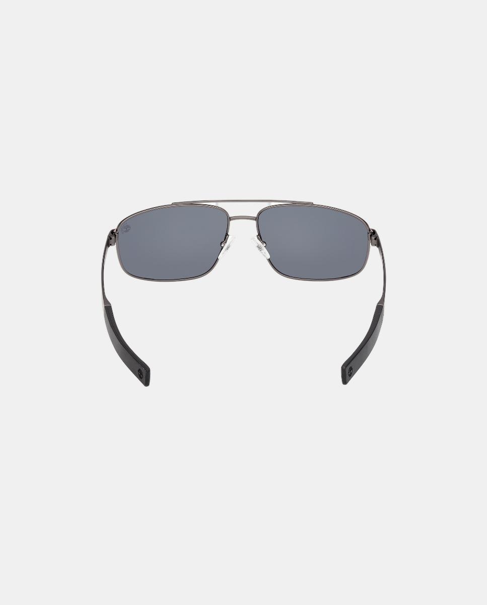 Gafa de sol de hombre cuadrada metalica con lente polarizada - Timberland - Gris Gris-6