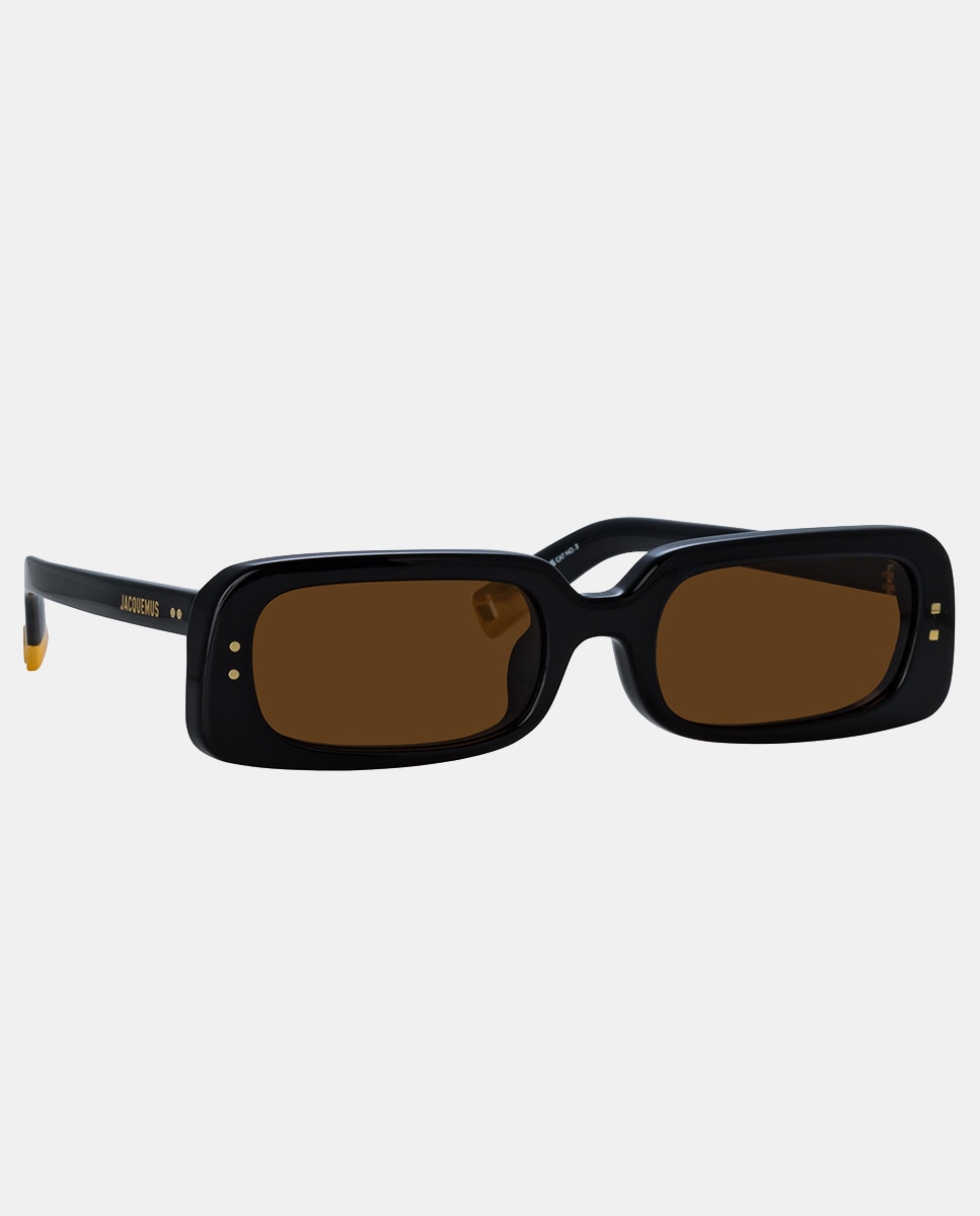 Imagen 2 de Gafas de sol unisex rectangulares en acetato en - Jacquemus - Negro Negro