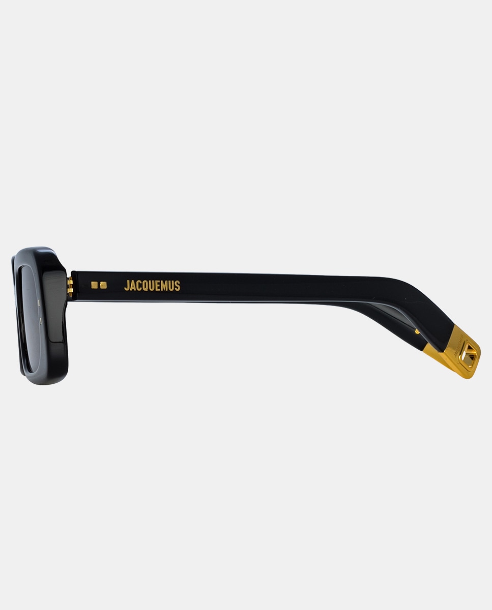 Imagen 3 de Gafas de sol unisex rectangulares en acetato en - Jacquemus - Negro Negro