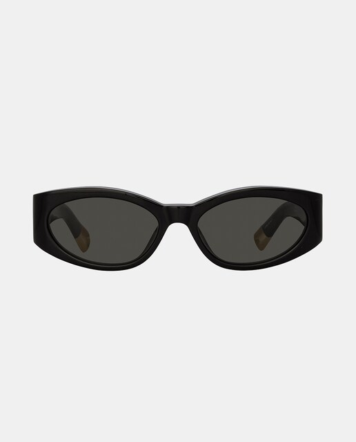 Imagen 0 de Gafas de sol unisex ovaladas en acetato en negro