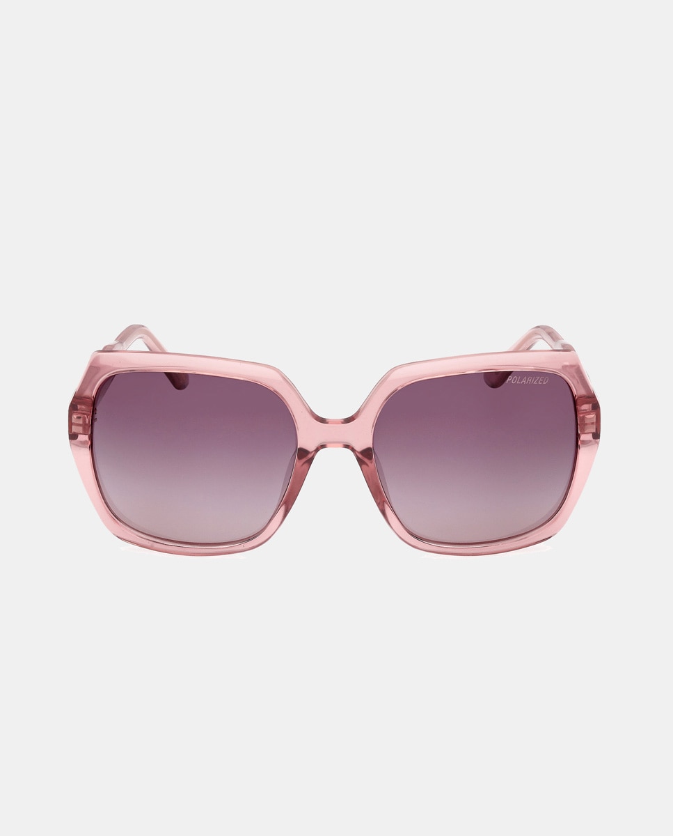 Imagen 0 de Gafas de sol de mujer cuadradas en inyectado con lente polarizada en beige Rosa