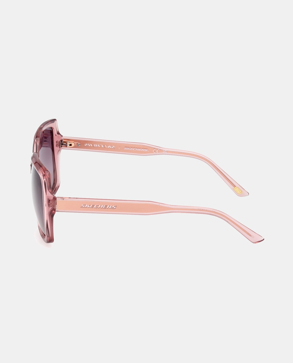 Gafas de sol de mujer cuadradas en inyectado con lente polarizada en beige - Skechers - Rosa Rosa-3