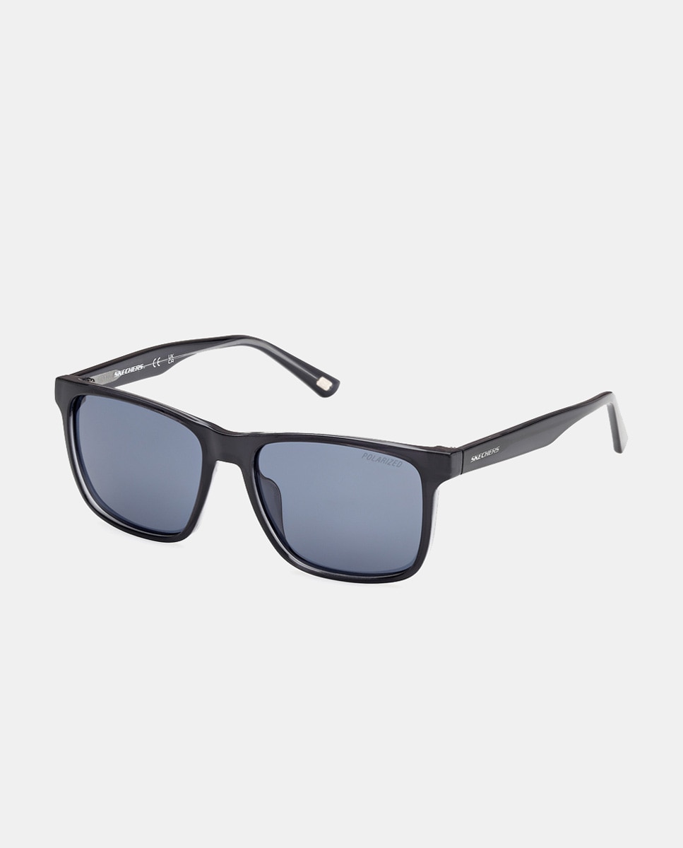Imagen 2 de Gafa de sol de hombre rectangular en inyectado con lente polarizada - Skechers - Negro Negro