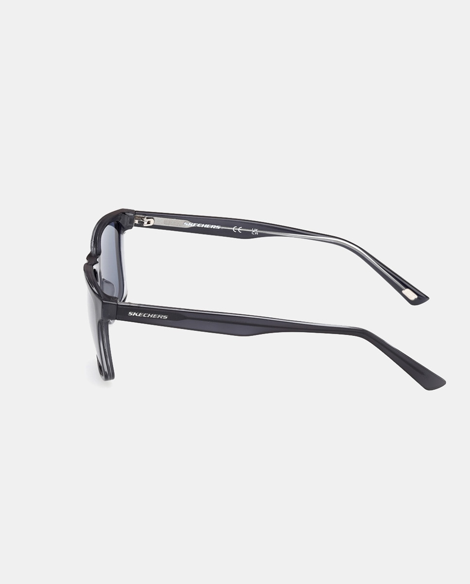 Imagen 3 de Gafa de sol de hombre rectangular en inyectado con lente polarizada - Skechers - Negro Negro