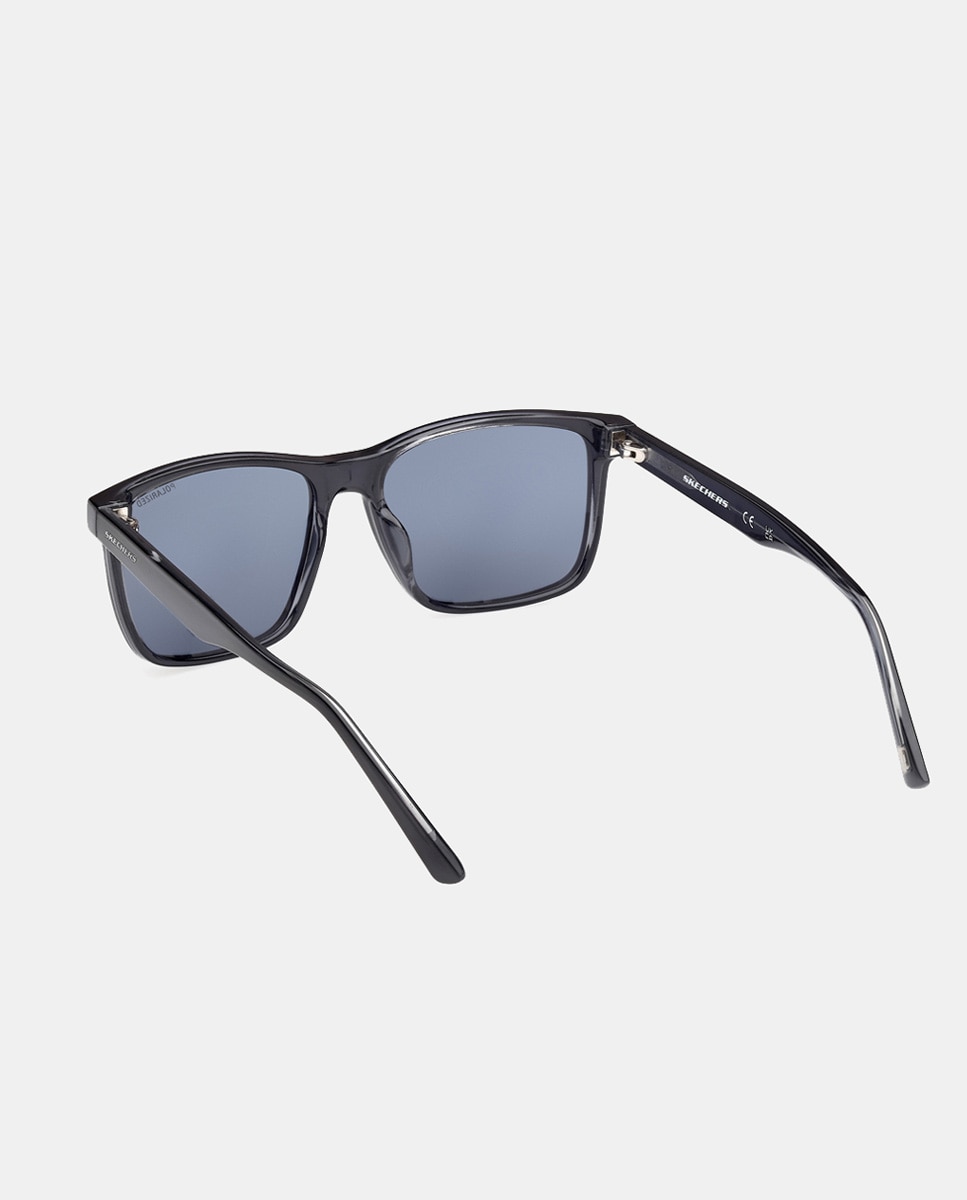 Imagen 4 de Gafa de sol de hombre rectangular en inyectado con lente polarizada - Skechers - Negro Negro