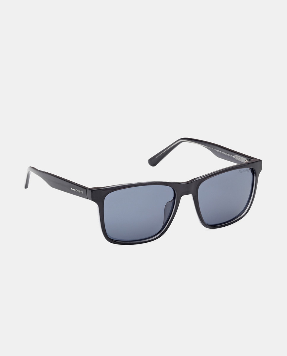 Imagen 8 de Gafa de sol de hombre rectangular en inyectado con lente polarizada - Skechers - Negro Negro