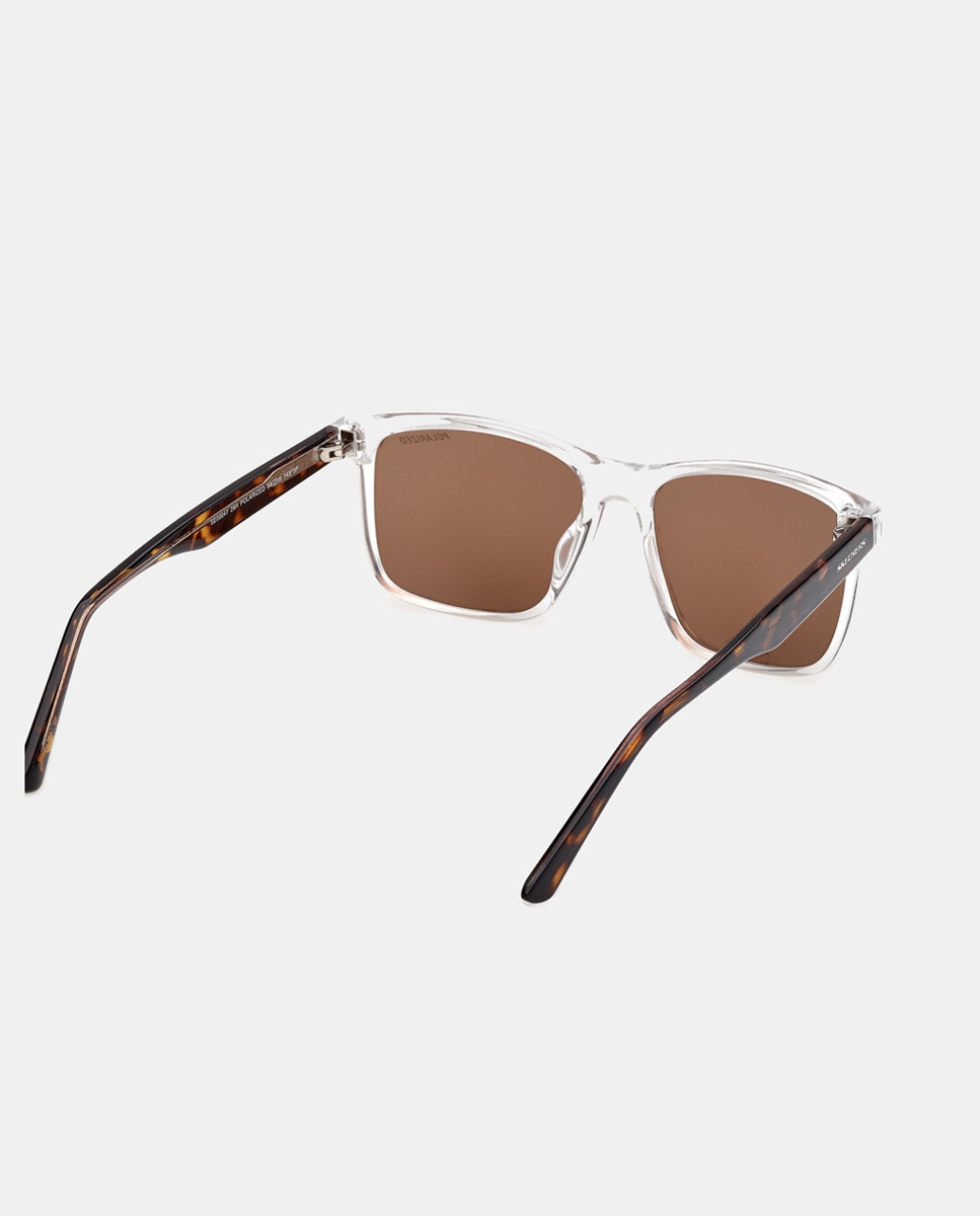 Gafa de sol de hombre rectangular en inyectado con lente polarizada - Skechers - Transparente Transparente-6