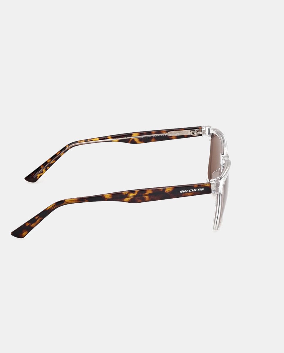 Gafa de sol de hombre rectangular en inyectado con lente polarizada - Skechers - Transparente Transparente-7