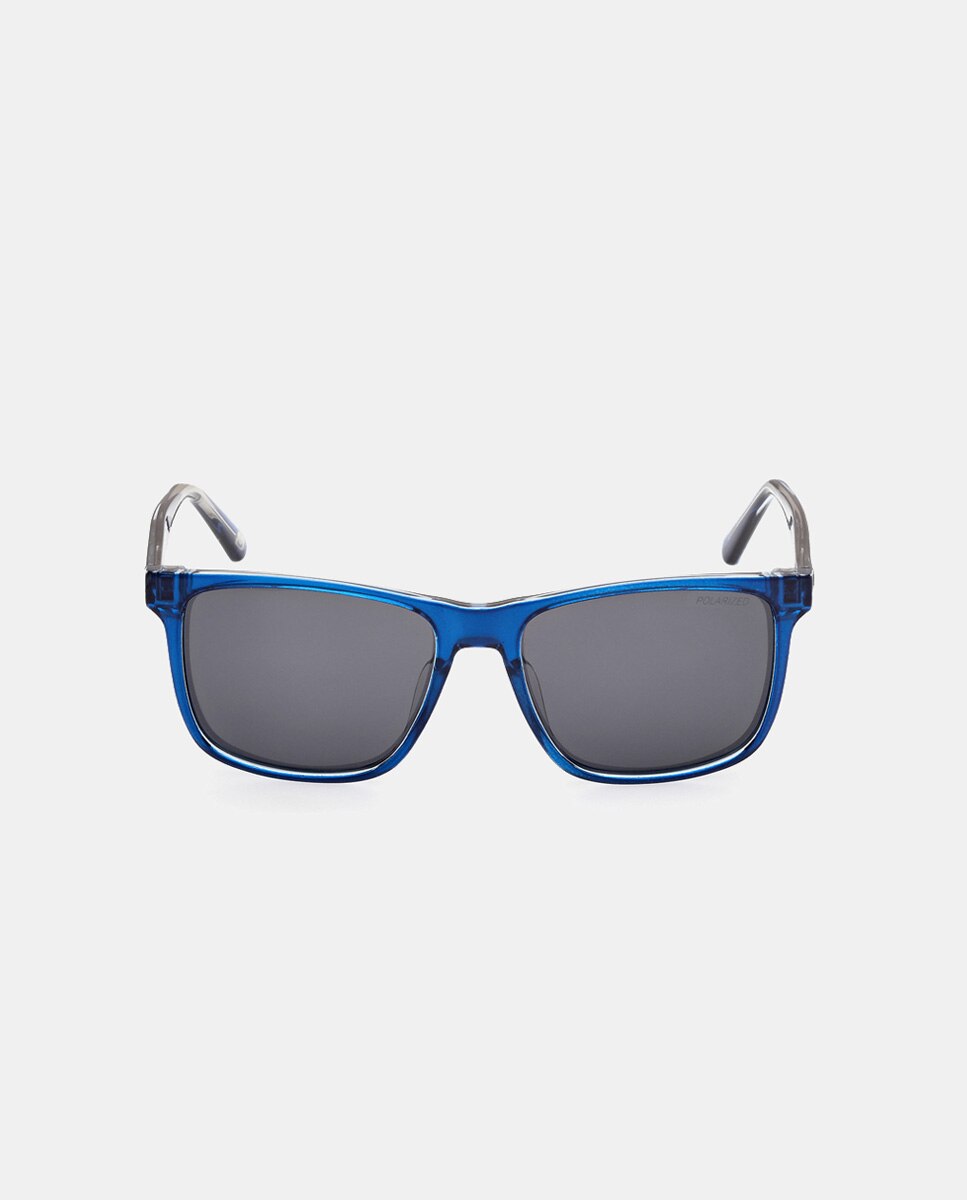 Gafa de sol de hombre rectangular en inyectado con lente polarizada - Skechers - Azul Azul-1