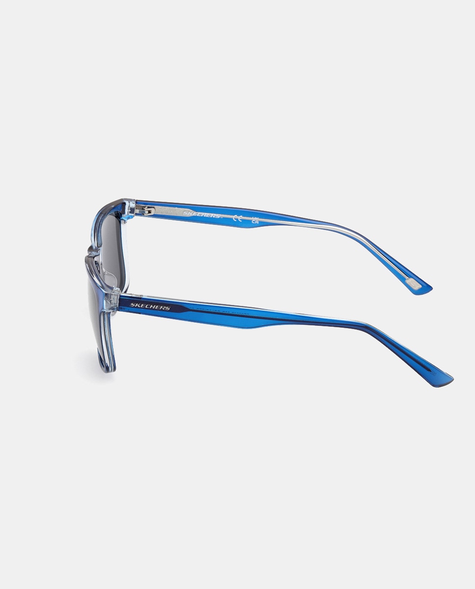 Gafa de sol de hombre rectangular en inyectado con lente polarizada - Skechers - Azul Azul-3
