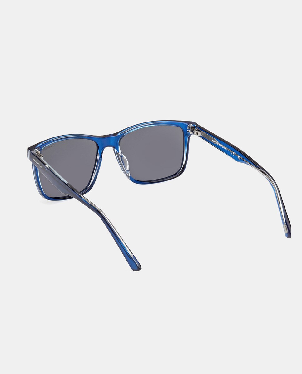 Gafa de sol de hombre rectangular en inyectado con lente polarizada - Skechers - Azul Azul-4