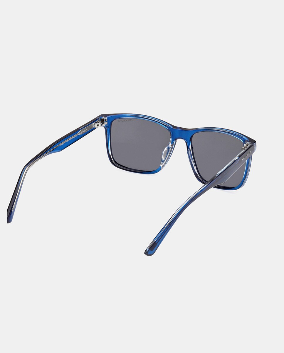 Gafa de sol de hombre rectangular en inyectado con lente polarizada - Skechers - Azul Azul-6
