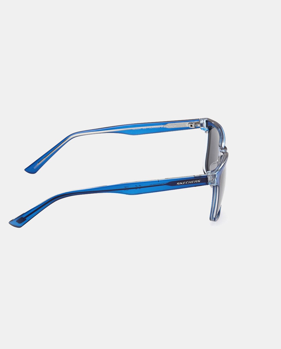 Gafa de sol de hombre rectangular en inyectado con lente polarizada - Skechers - Azul Azul-7