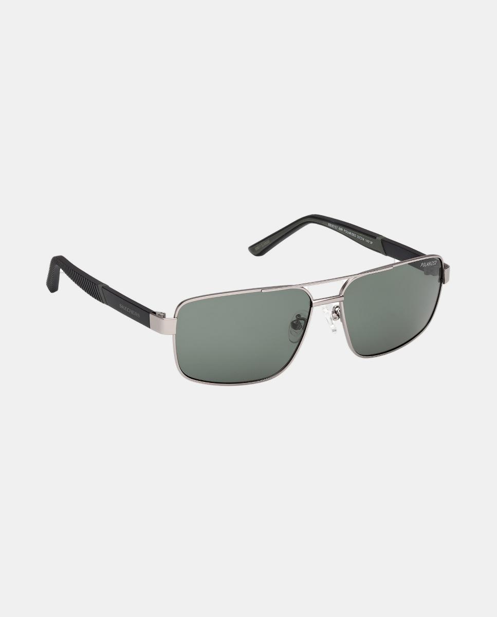 Gafa de sol de hombre piloto metalica con lente polarizada - Skechers - Gris Gris-3
