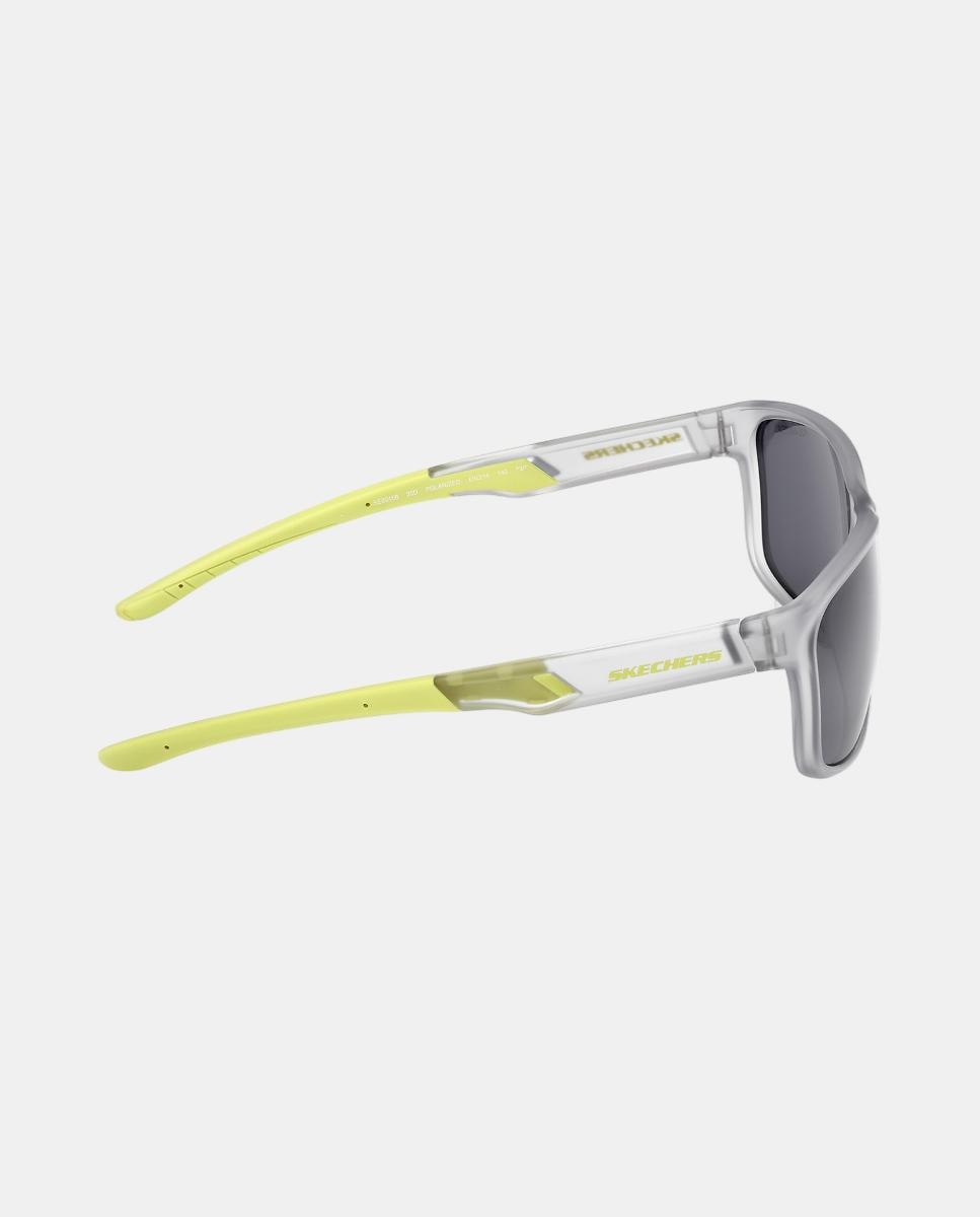 Gafa de sol de hombre rectangular en inyectado con lente polarizada Gris Skechers Gris-4