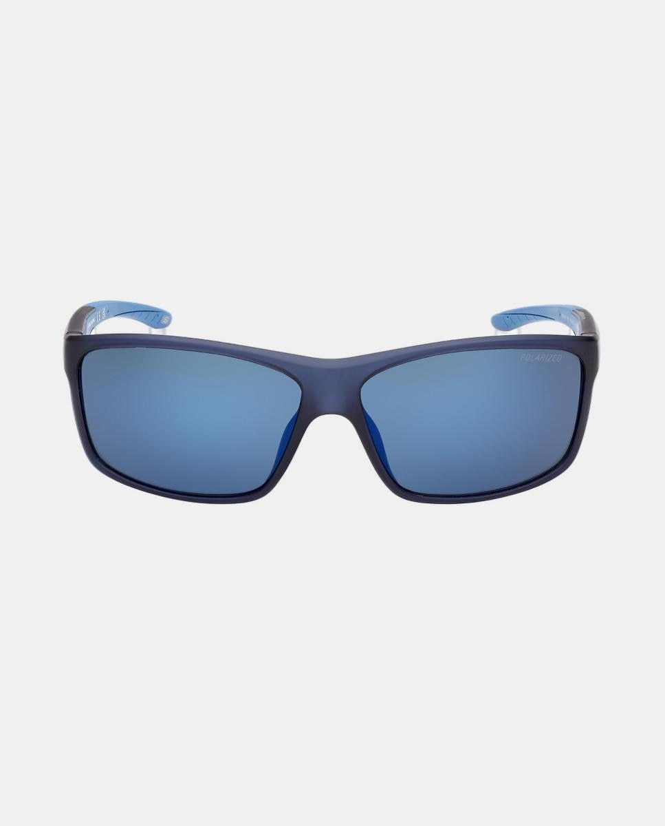 Gafa de sol de hombre rectangular en inyectado con lente polarizada - Skechers - Azul Azul-1