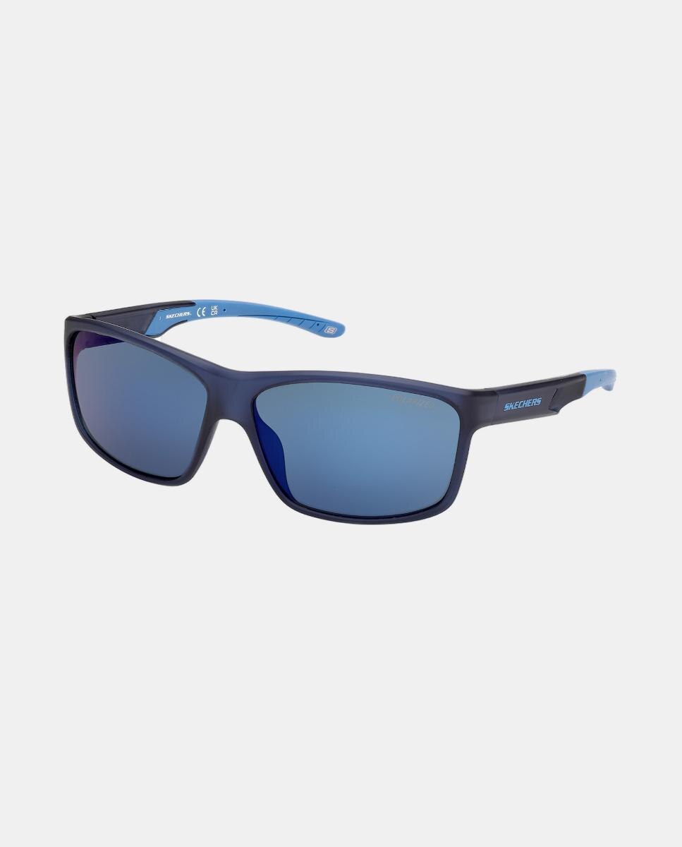 Gafa de sol de hombre rectangular en inyectado con lente polarizada - Skechers - Azul Azul-2