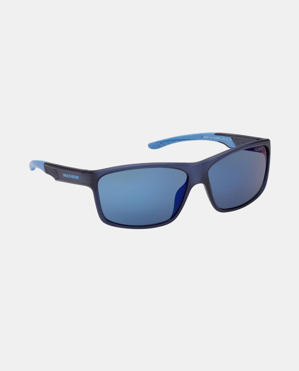 Gafa de sol de hombre rectangular en inyectado con lente polarizada - Skechers - Azul Azul-3