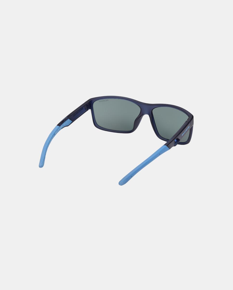 Gafa de sol de hombre rectangular en inyectado con lente polarizada - Skechers - Azul Azul-5