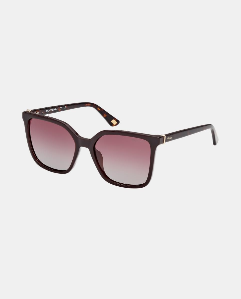 Imagen 2 de Gafa de sol de mujer cuadrada en inyectado con lente polarizada - Skechers - Marrón Marrón