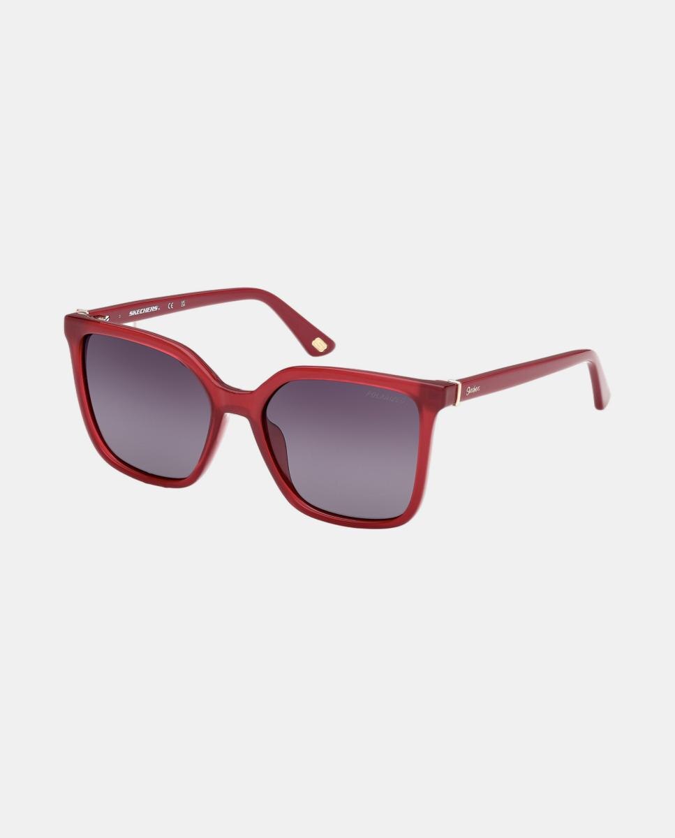 Imagen 2 de Gafa de sol de mujer cuadrada en inyectado con lente polarizada - Skechers - Rosa Rosa