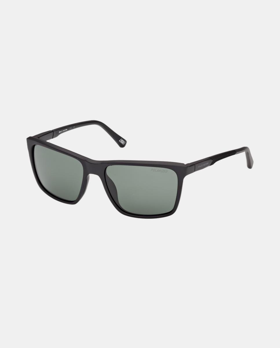 Imagen 2 de Gafa de sol de hombre rectangular en inyectado con lente polarizada - Skechers - Negro Negro