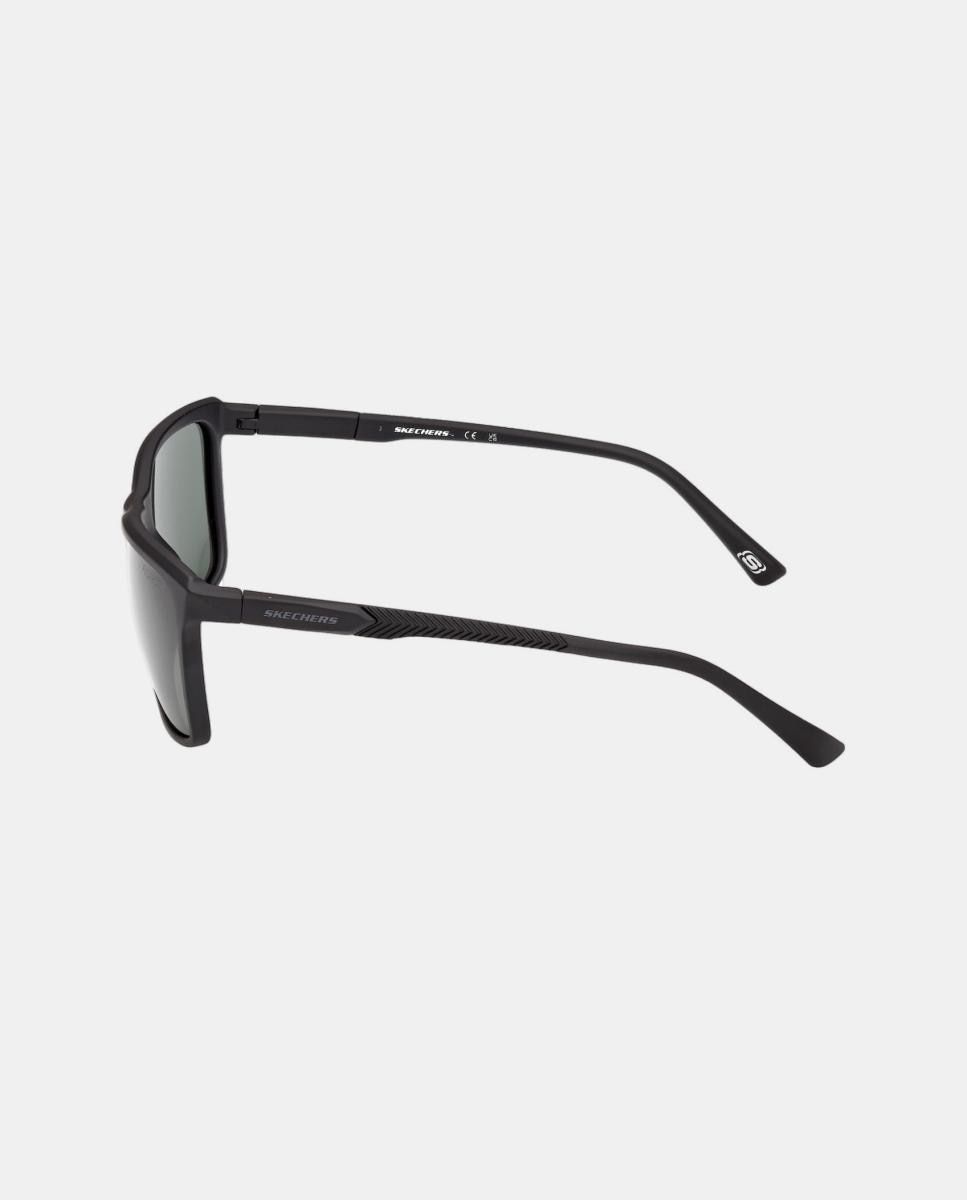 Imagen 3 de Gafa de sol de hombre rectangular en inyectado con lente polarizada - Skechers - Negro Negro