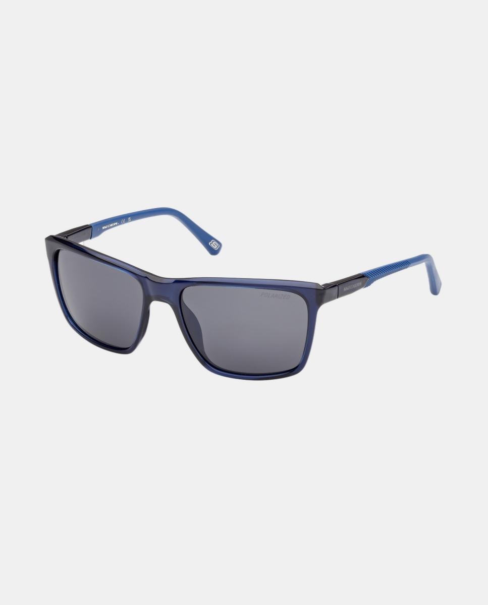 Imagen 2 de Gafa de sol de hombre rectangular en inyectado con lente polarizada - Skechers - Azul Azul