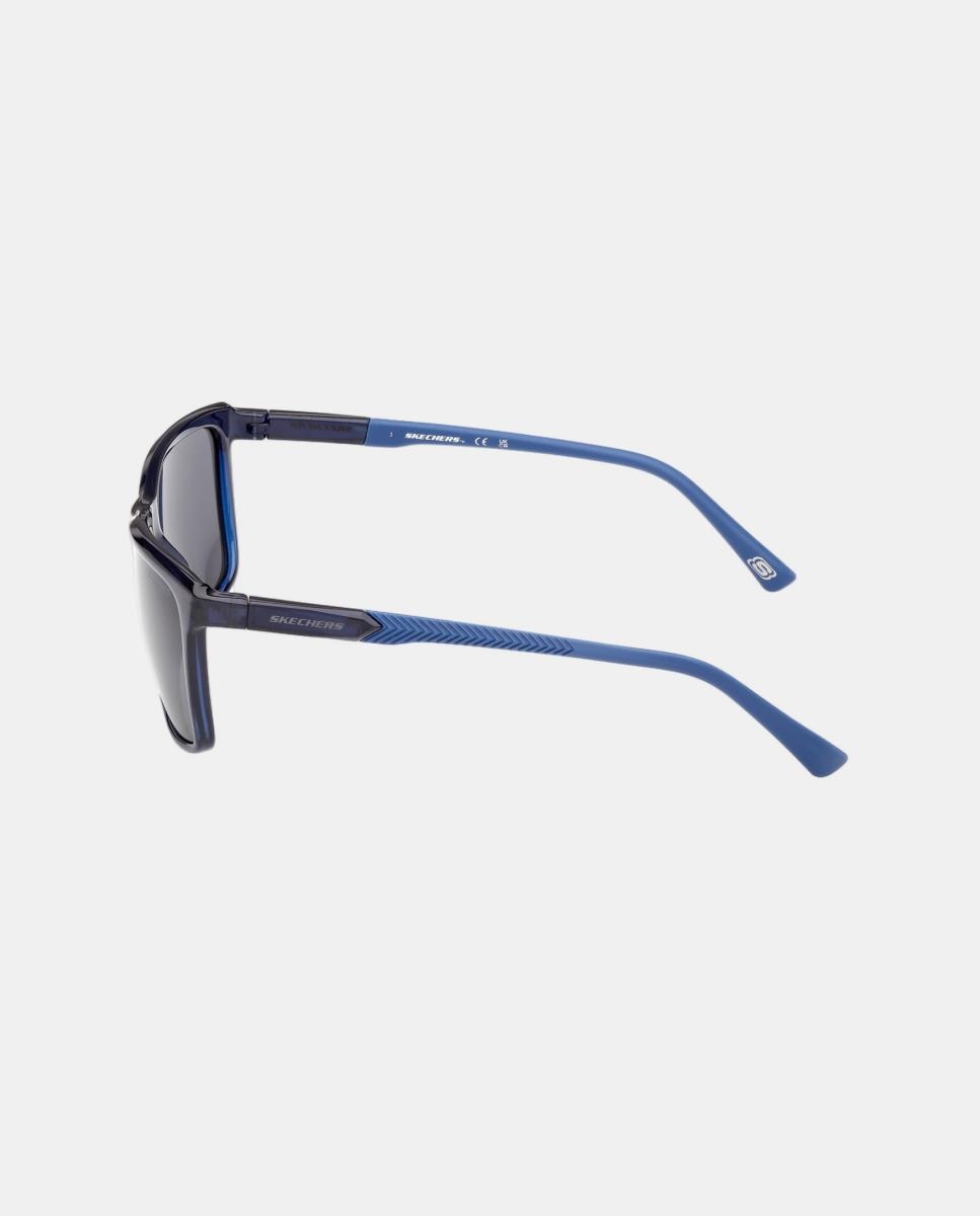 Imagen 3 de Gafa de sol de hombre rectangular en inyectado con lente polarizada - Skechers - Azul Azul