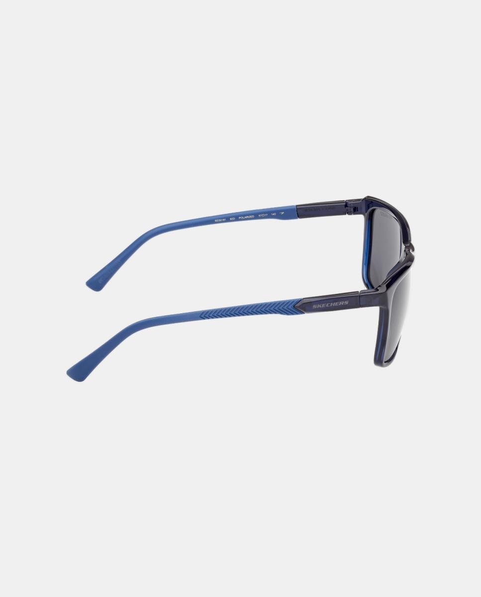 Imagen 7 de Gafa de sol de hombre rectangular en inyectado con lente polarizada - Skechers - Azul Azul