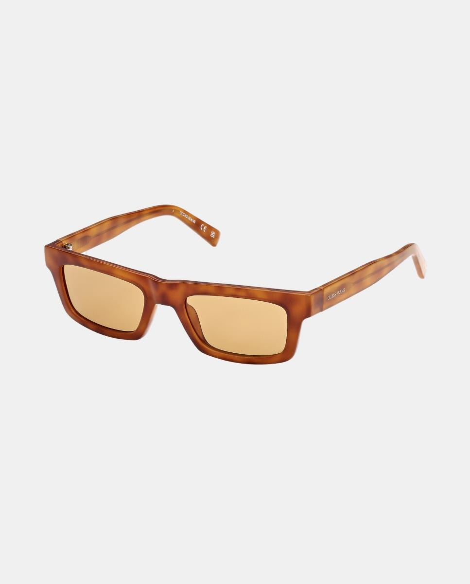 Gafas de sol GJ000088 unisex rectangular en inyectado - Guess - Marrón Marrón-2