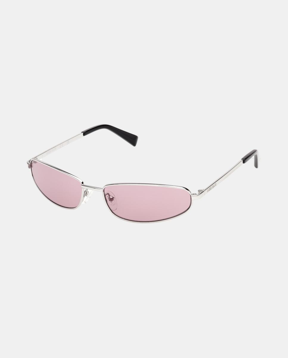 Gafas de sol GJ000100 unisex rectangular en metal - Guess - Marrón Marrón-2