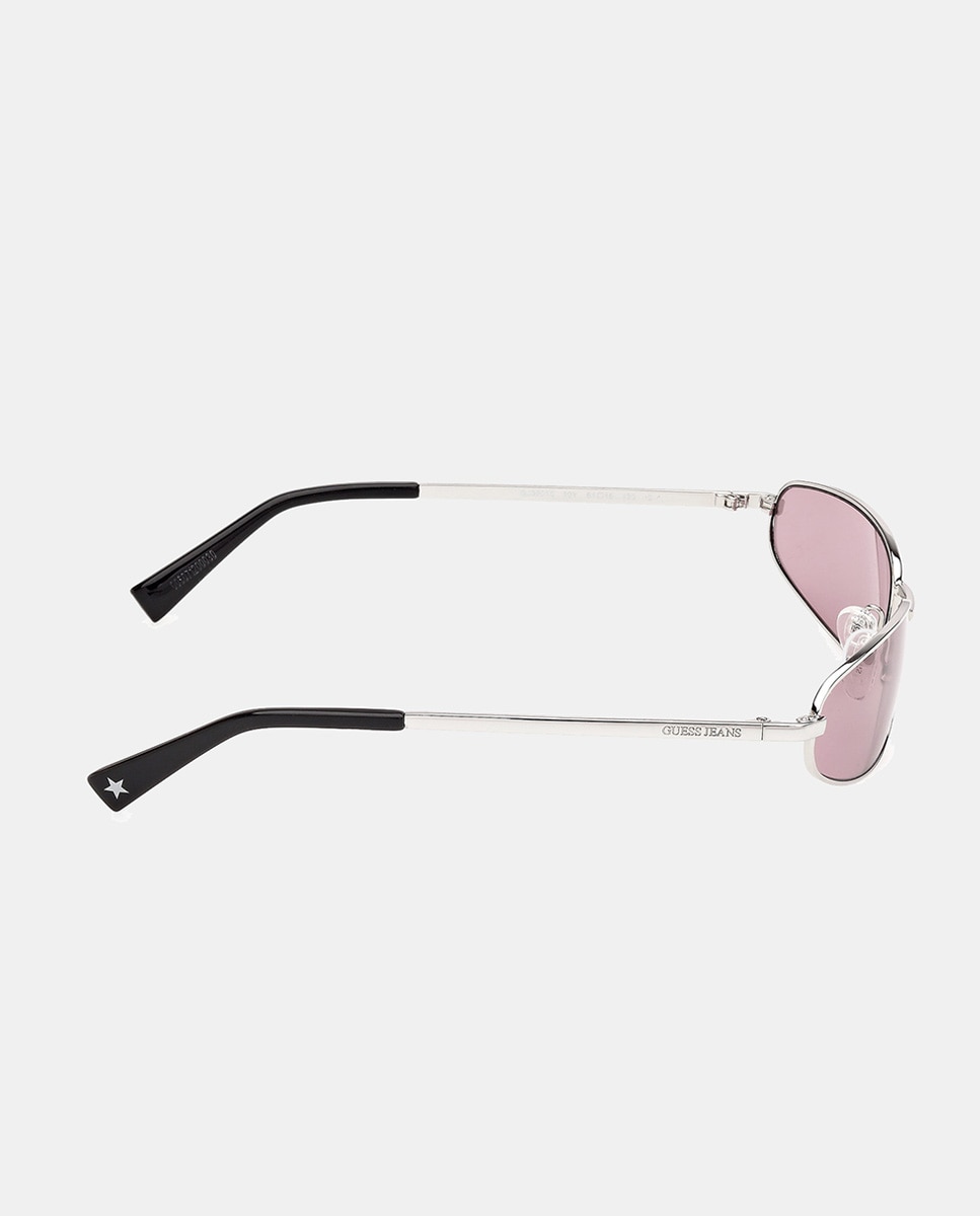 Gafas de sol GJ000100 unisex rectangular en metal - Guess - Marrón Marrón-7