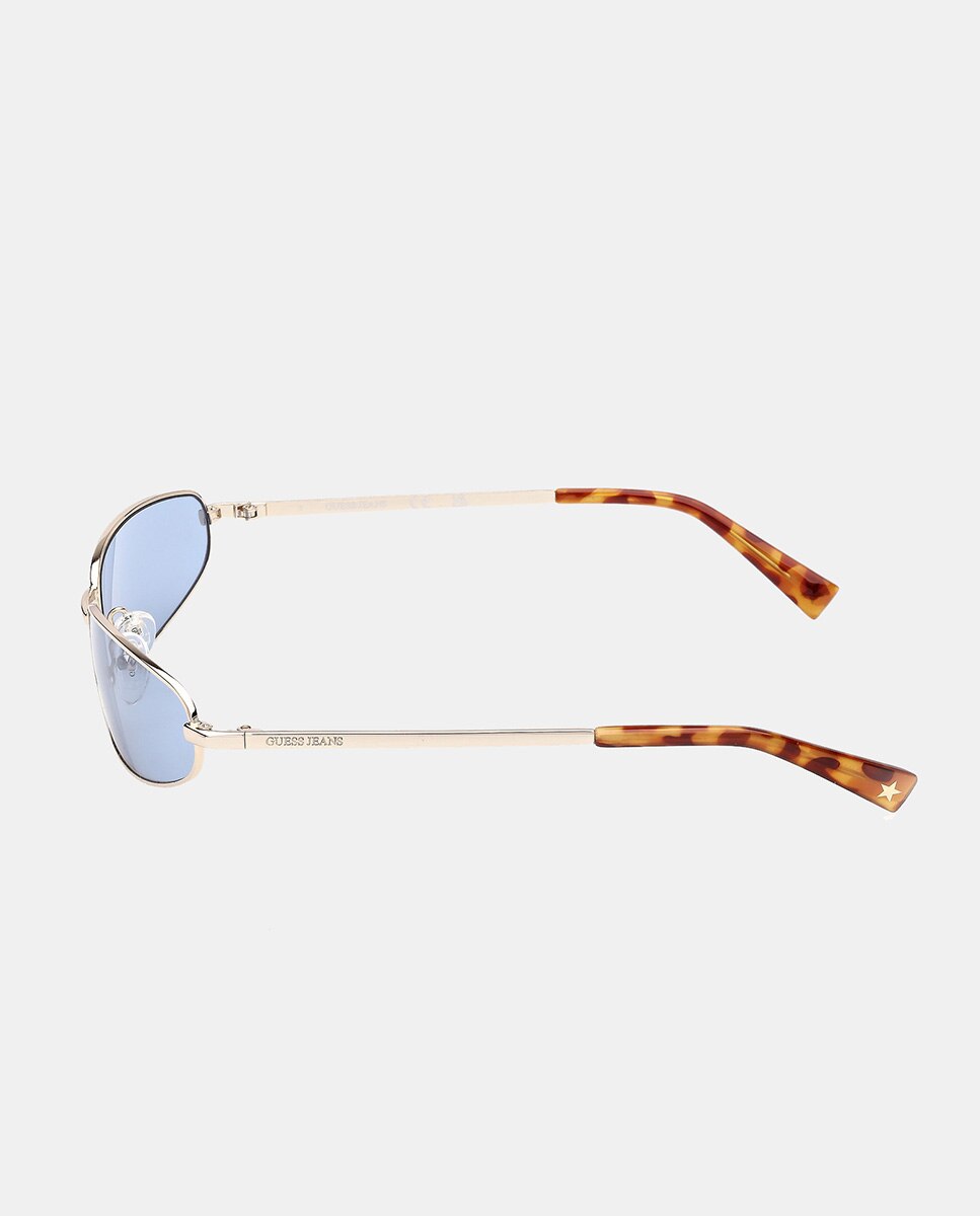 Gafas de sol GJ000100 unisex rectangular en metal - Guess - Oro Oro-3