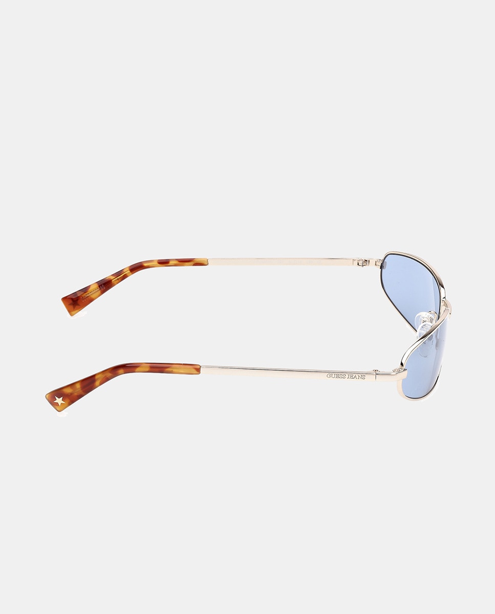 Gafas de sol GJ000100 unisex rectangular en metal - Guess - Oro Oro-7
