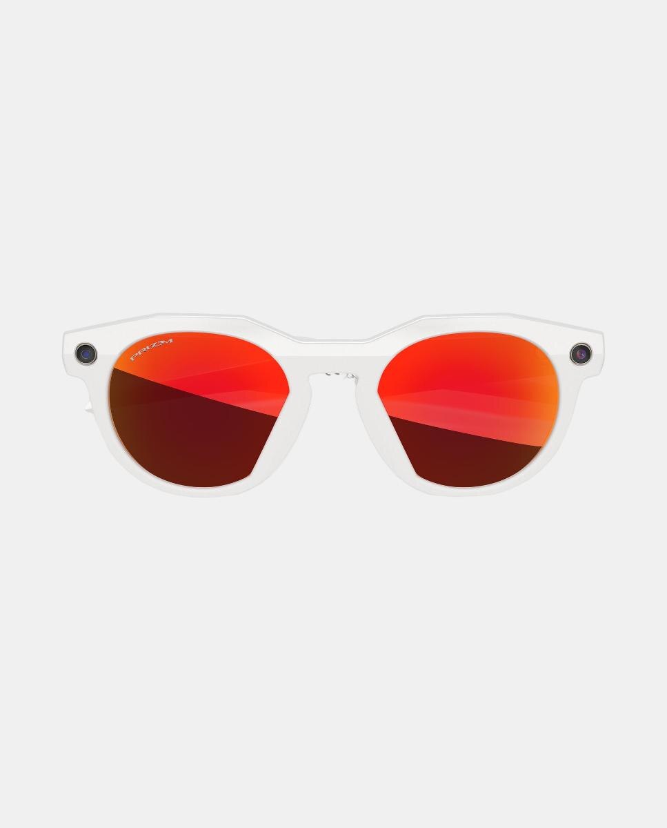 Imagen 5 de Gafas de sol inteligentes con IA OW8002 HSTN de unisex redonda en inyectado con lente espejada OAKLEY META - Blanco Blanco