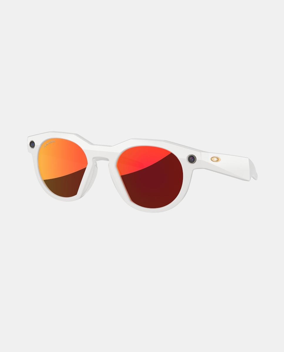 Imagen 10 de Gafas de sol inteligentes con IA OW8002 HSTN de unisex redonda en inyectado con lente espejada OAKLEY META - Blanco Blanco