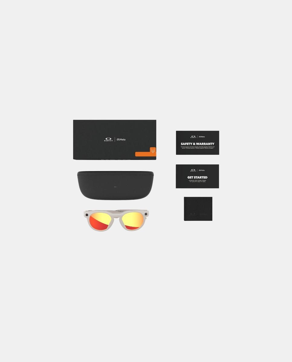 Imagen 12 de Gafas de sol inteligentes con IA OW8002 HSTN de unisex redonda en inyectado con lente espejada OAKLEY META - Blanco Blanco