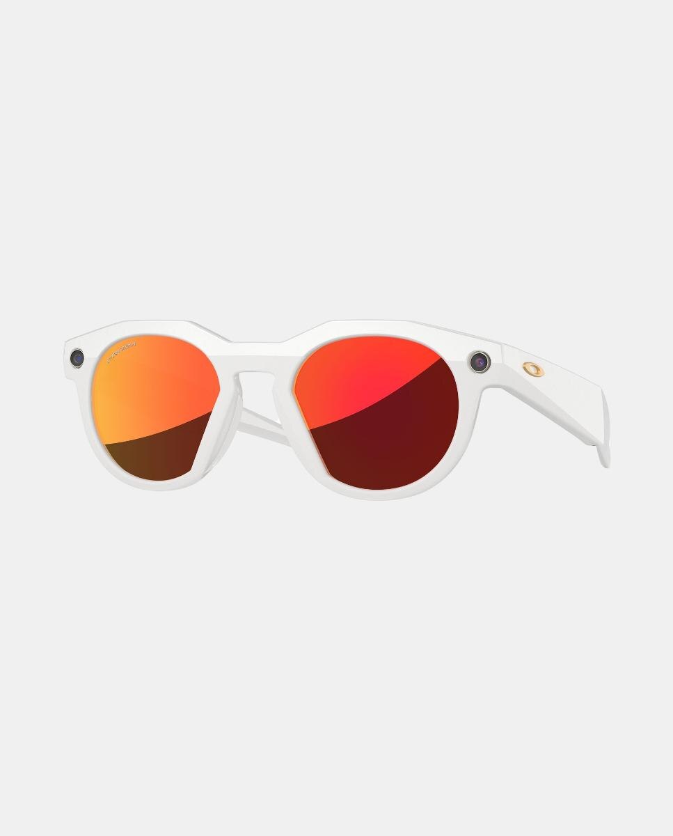 Imagen 13 de Gafas de sol inteligentes con IA OW8002 HSTN de unisex redonda en inyectado con lente espejada OAKLEY META - Blanco Blanco
