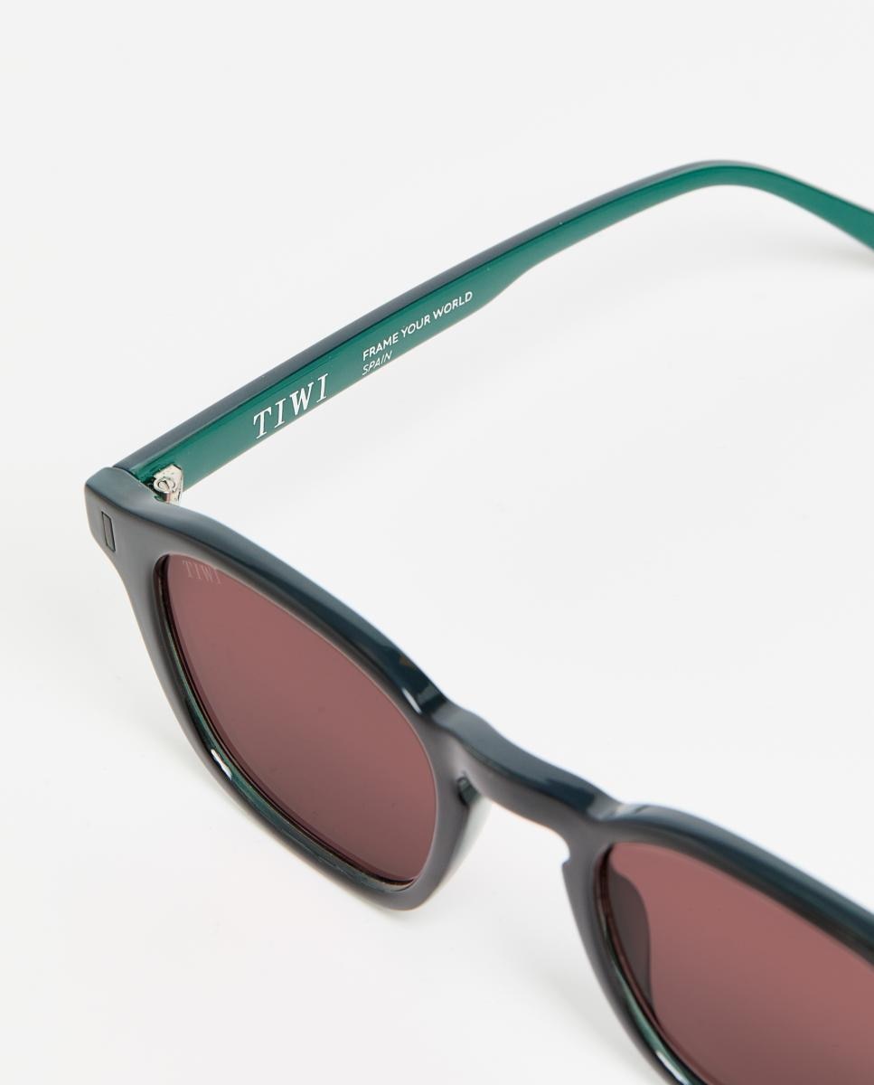 Imagen 3 de Gafa de sol LUCIEN unisex cuadrada en acetato - Tiwi - Verde oscuro Verde oscuro