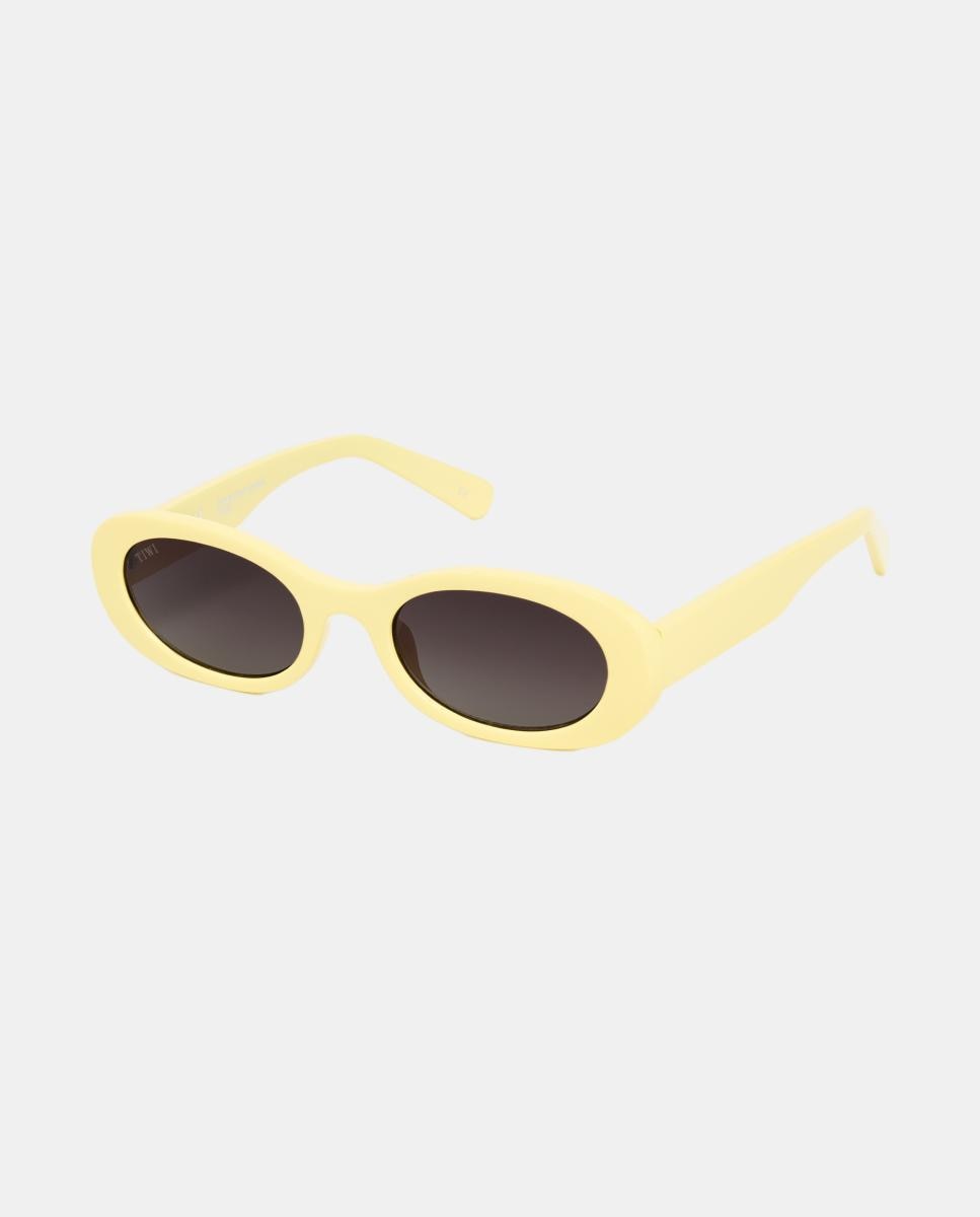 Óculos de Sol Valentina Retangulares em Acetato com Lente em Degradé Amarelo-2